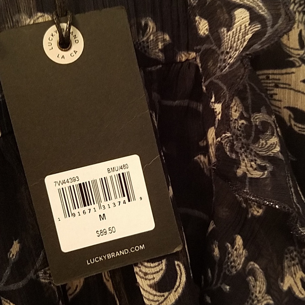 LUCKY BRAND | Sweet Chiffon Peasant Top NEW! - Picture 8 of 8
